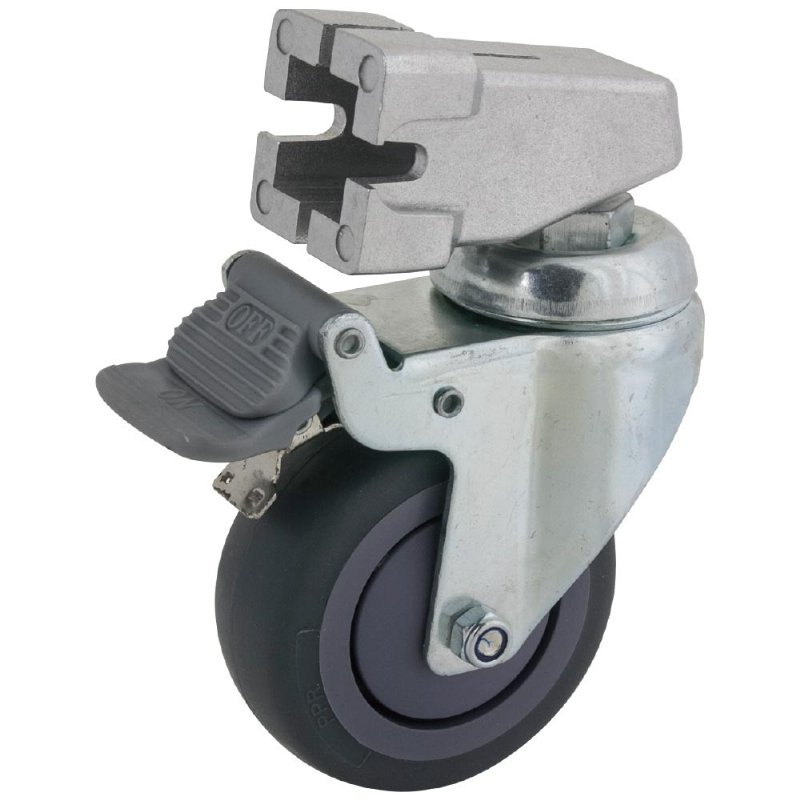 Kupo KC-080S | Dia 75mm Caster w/brake w/ Square Adapter (set of 3)