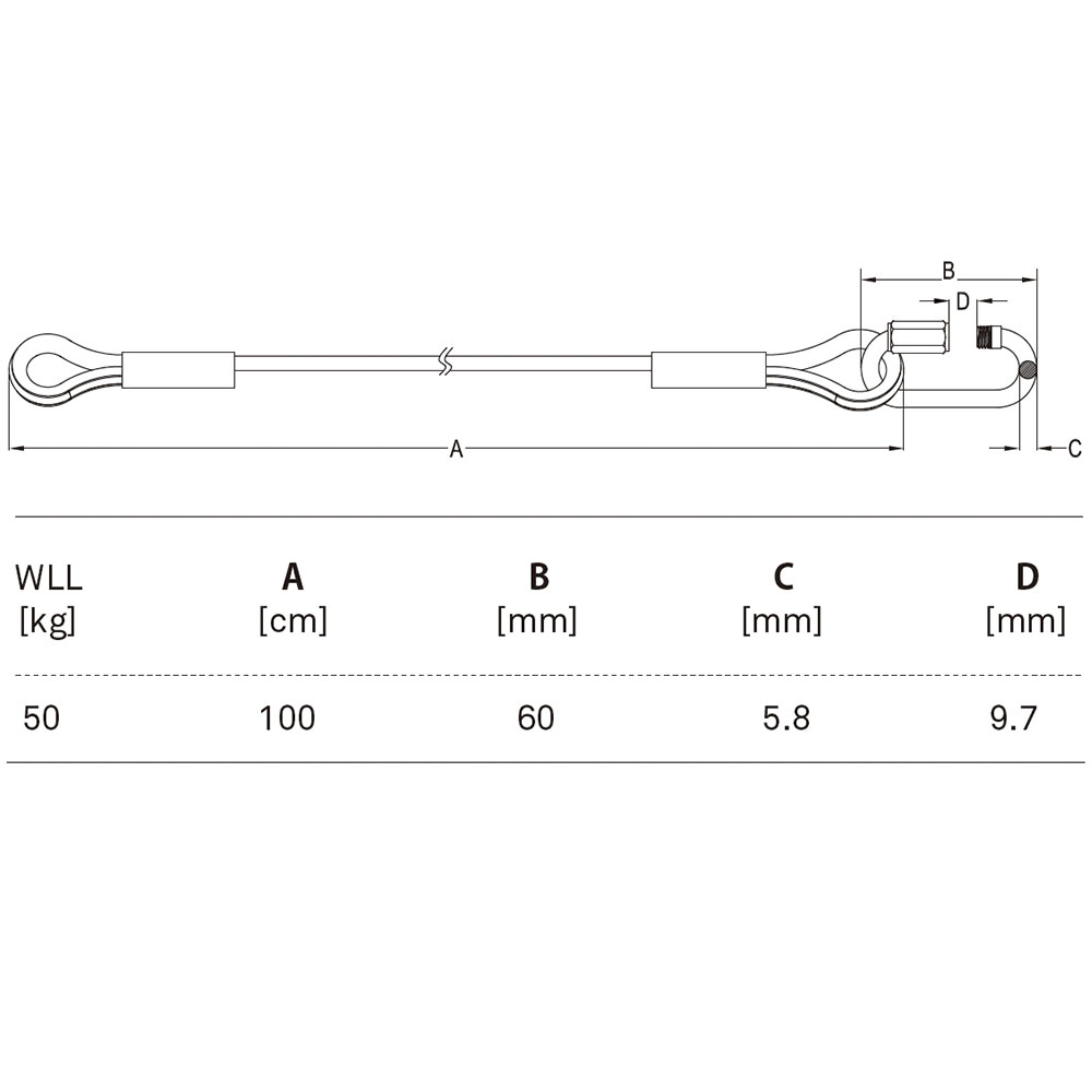 Kupo SW-03 | Heavy Duty Safety Wire, dia 5.0mm 100cm length - Image 2